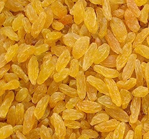 Raisins Crop year 2024 FRESH BRIGHT YELLOW Golden seedless Sun-Dried Naturally Sweet Nutritious Baking Cooking Snacking Garnishing Packed in a 3 lbs. (48 oz.) Resealable bag by Presto Sales