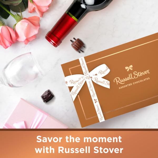 NEW - RUSSELL STOVER Assorted Milk &amp Dark Chocolate Gift Box 16 oz. (≈ 28 pieces)