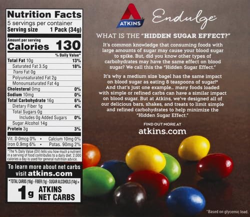 Atkins Endulge Chocolate Peanut Candies Dessert Favorite 0g Sugar 20 Count