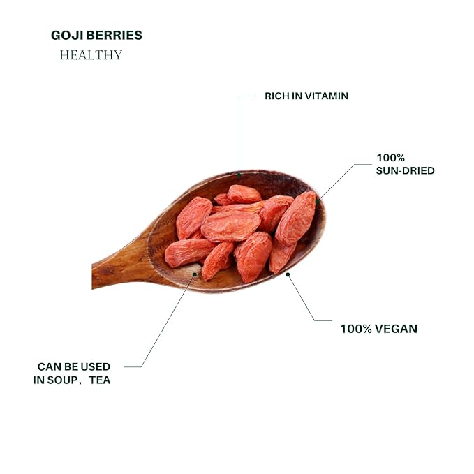 Royal Seafood USA Premium Antioxidant Goji Berries Healthy food For tea &amp soup Pack in USA 九龍堂 宁夏枸杞王 枸杞 泡茶 煮汤 养生 (16oz)