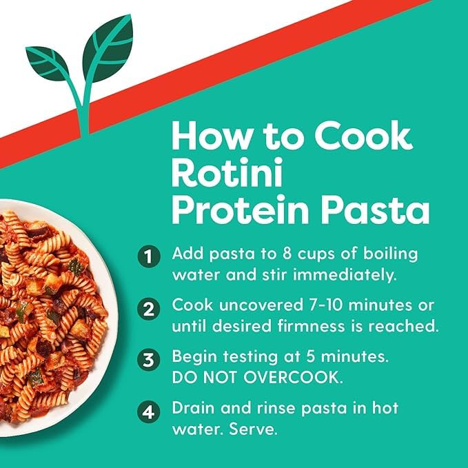 Ancient Harvest Gluten-Free Plant-Based High-Protein Vegan Pasta Red Lentil and Quinoa Rotini 8 Ounce Boxes (Pack of 6)