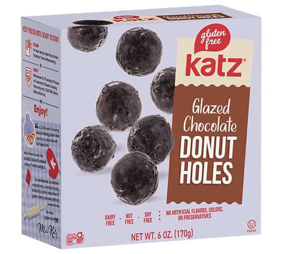Katz Gluten Free 8 Pack 2 Crème Cakes 2 Crème Cupcakes 2 Donuts 2 Donut Holes. Free of Dairy Tree Nuts Peanuts Sesame and Soy.