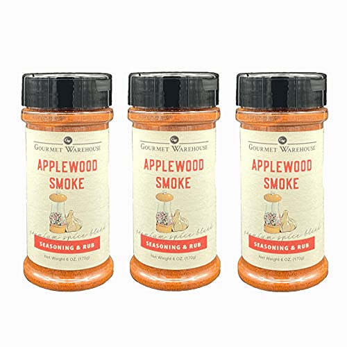 Gourmet Warehouse Applewood Smoke Spice Rub 6 ozs 3 Pack - No MSG No HFCS