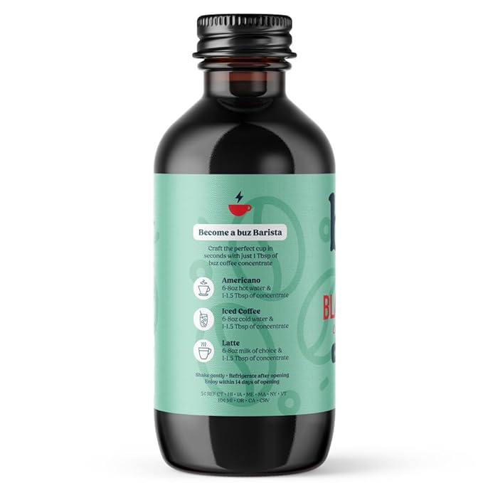 buz Black Velvet Coffee Concentrate 8oz Bottle