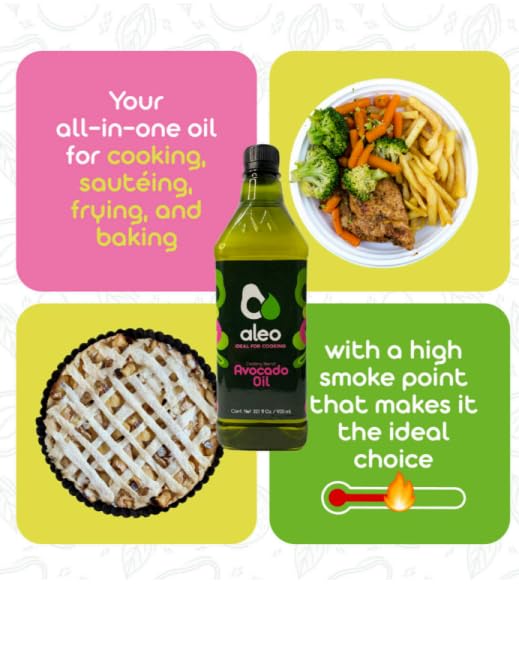 ALEO Cooking blend avocado oil Keto Perfect for frying grilling roasting &amp baking Can help to keep your heart strong avocado oil for cooking vegetable oil 32.1 O/950 ml