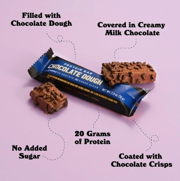 NEW FLAVORS Barebels Protein Bars Variety Pack Chocolate Dough &amp Cookies &amp Caramel 20g Protein Low Sugar 1.9oz Bars 8-Count