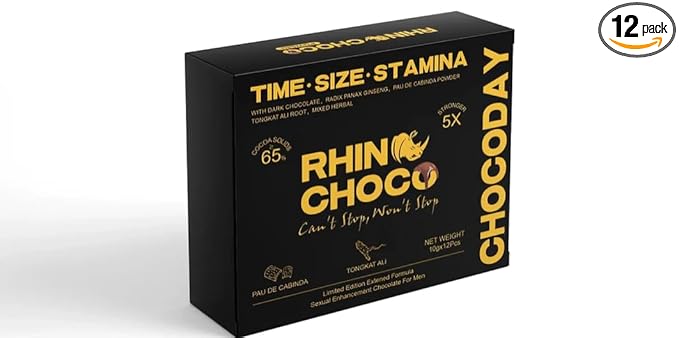 Generic New Organic Natural Chocolate infused with Chocolate 100% Mixed Natural Herbs (Large Pack of 12 Pieces 10Gram Each) Box Full Size