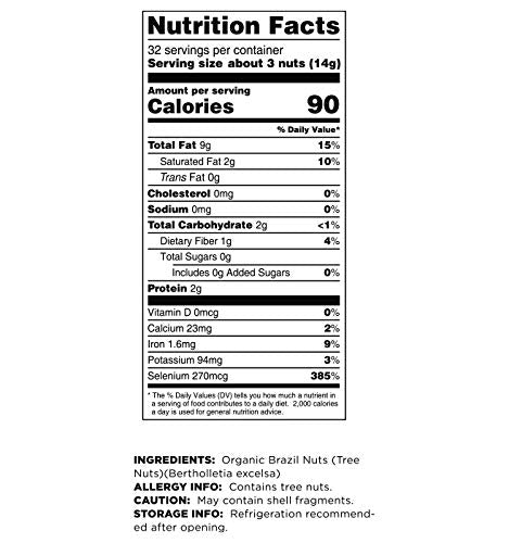 Terrasoul Superfoods Organic Brazil Nuts 1 Lb - Raw | Unsalted | Rich in Selenium