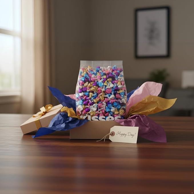 Assorted Kisses Candy Bulk Pack - 5lb Mixed Kisses Individually Wrapped Chocolate Candy Variety Pack - Bulk Chocolate Candy for Gift Bags Party Favors Candy Bowls Snacking and Sharing - 5 Pounds