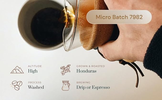 Dark Roast Honduran Coffee Whole Bean — Single Origin Single Estate Specialty Beans — Intense Flavor with Rich Creamy Nutty Smooth Chocolate Notes and Low-Acid — Freshly Roasted Yearly Harveste