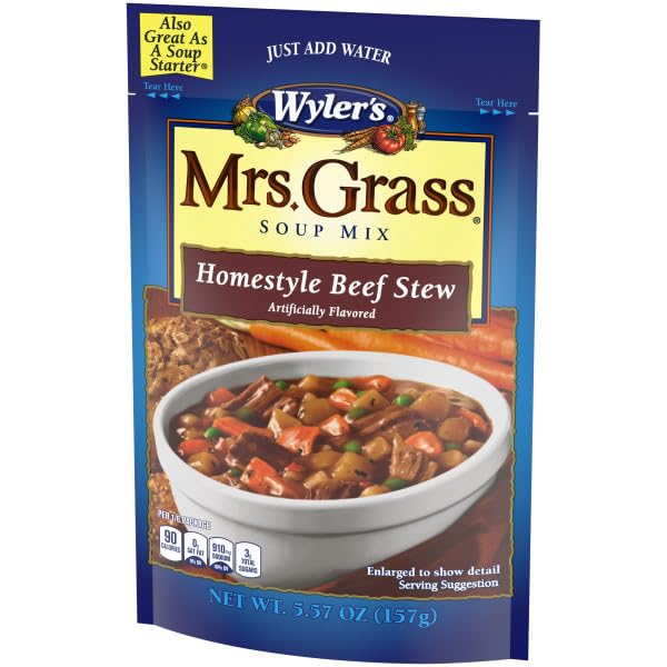 Mrs. Grass Extra Noodles &amp Homestyle Beef Stew Soup Mix (Variety Pack)
