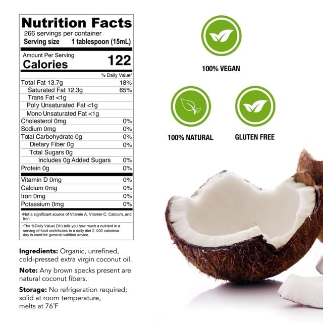 Organic Refined Coconut Oil (RBD) | Gallon Pail | by Miracle Palm