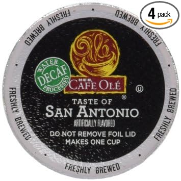 HEB Cafe Ole Coffee Single Serve Cup 12 ct Box (Pack of 4) (48 Cups) (Decaf - San Antonio - Medium Bodied (subtle undertones of cinnamon and chocolate))