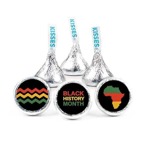 85 Pcs Black History Month Candy Kisses Milk Chocolate Party Favors (13.6oz Approx. 85 Pcs) - No Assembly Required - By Just Candy