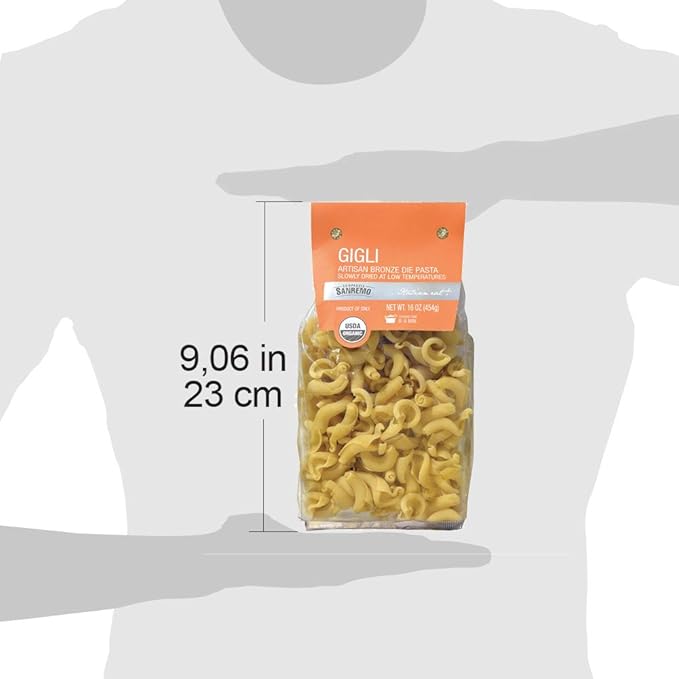 Sanremo Organic Gigli Specialty Pasta (Pack of 12)
