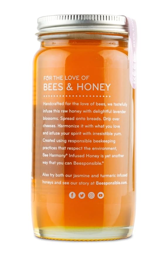 Bee Harmony Lavender Infused Honey 12 OZ Each Pack of 2