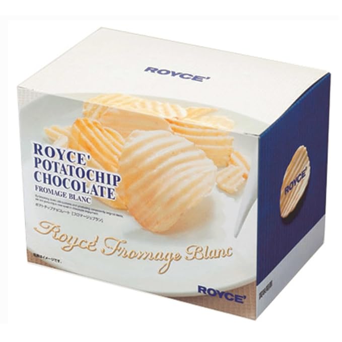 ROYCE' Potatochip Chocolate Fromage Blanc - Sweet and Salty Snack | Crispy Potato Chips Coated with Fromage Blanc Infused White Chocolate | Japanese Chocolate from Hokkaido (1 Oz)