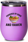 Ramen Lover Pink Edition Wine Tumbler 12oz - Powered by game - Food Lovers chicken pumpkin vegan pantry spicy noodles
