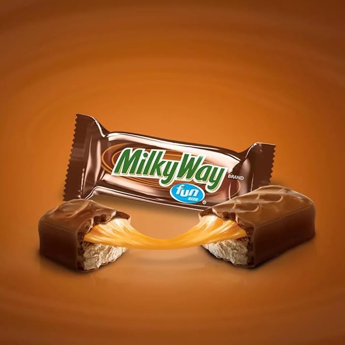 Candykrave Milky Way Fun Size Chocolate Candy Bars - 2LB (50+ Pieces) Bulk Individually Wrapped Halloween Chocolate candy bar Delicious bulk candies for Easter Halloween &amp All Occasions