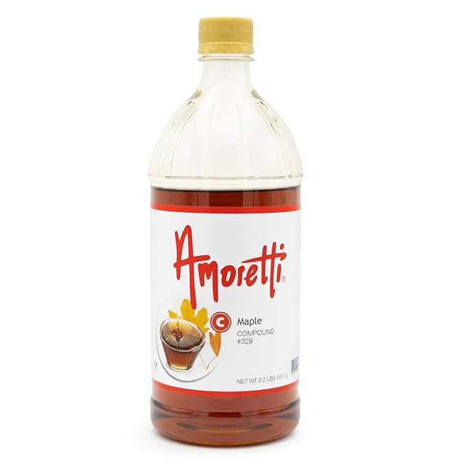 Amoretti - Maple Compound 2.2 lbs - Natural Flavors Shelf Stable Even After Opening Certified Kosher TTB Approved Perfect for Baking Applications &amp Beverages