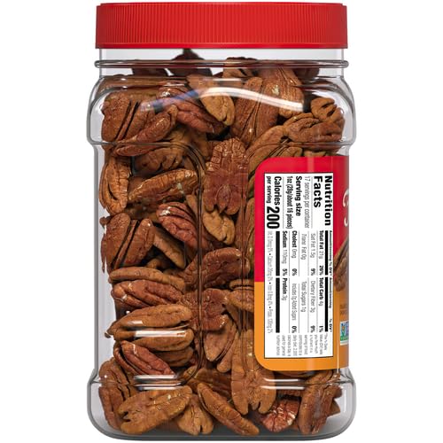 Fisher Oven Roasted Never Fried Mammoth Pecans17 OuncesHeart Healthy Snacks for AdultsMade with Sea SaltNo Added Oil or Artificial IngredientsGluten FreeVegan ProteinBulk(Pack of 2)