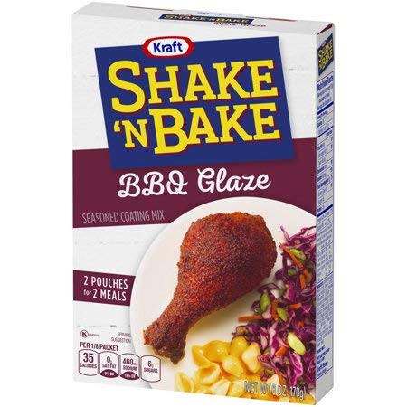 Kraft Shake 'n Bake BBQ Glaze Seasoned Coating Mix 6 oz. Box (Pack Of 4)