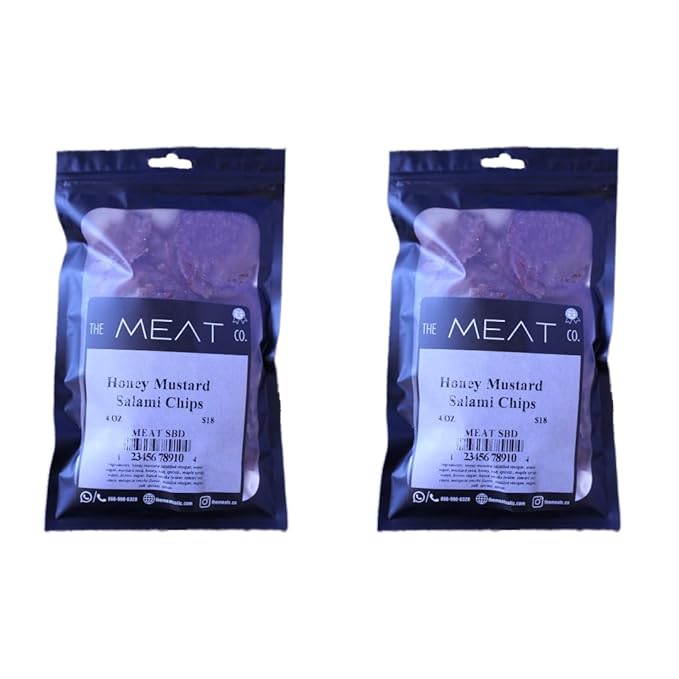 The Meat Co kosher certified Honey Mustard Beef Salami Chips Made with Premium Meats handmade (8 oz)