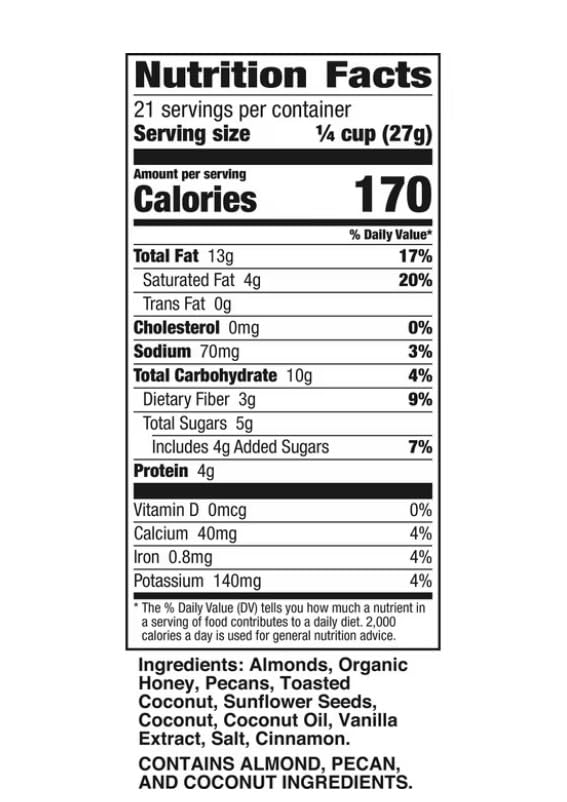 (2 Pack) ~ Autumns Gold Grain Free Toasted Coconut Almond Granola 20 Oz Gluten-Free Grain-Free Non-GMO and Paleo Certified.