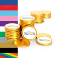 80ct Logo Candy Chocolate Coins with Company Logo Business Promotional Items (80 Pack) Personalized Tradeshow &amp Marketing Giveaways - Gold
