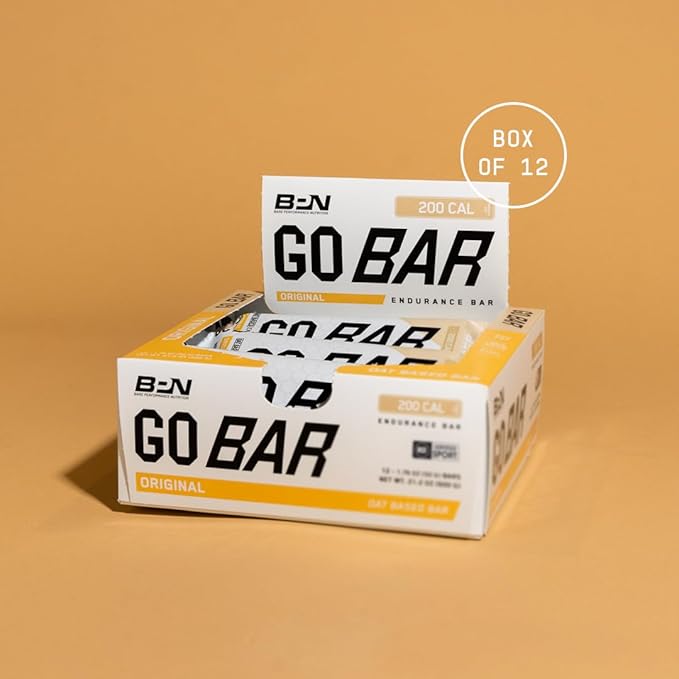 BARE PERFORMANCE NUTRITION Go Bar Oat Based Endurance Training Snack 36g of Carbohydrates and 200 Calories Per Serving 12 Bars Per Box Original Oat