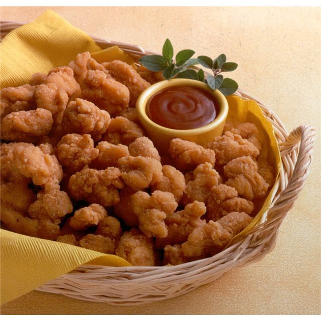 Brakebush All Breast Fritter Fully Cooked Popcorn Chicken 10 Pound -- 1 each.