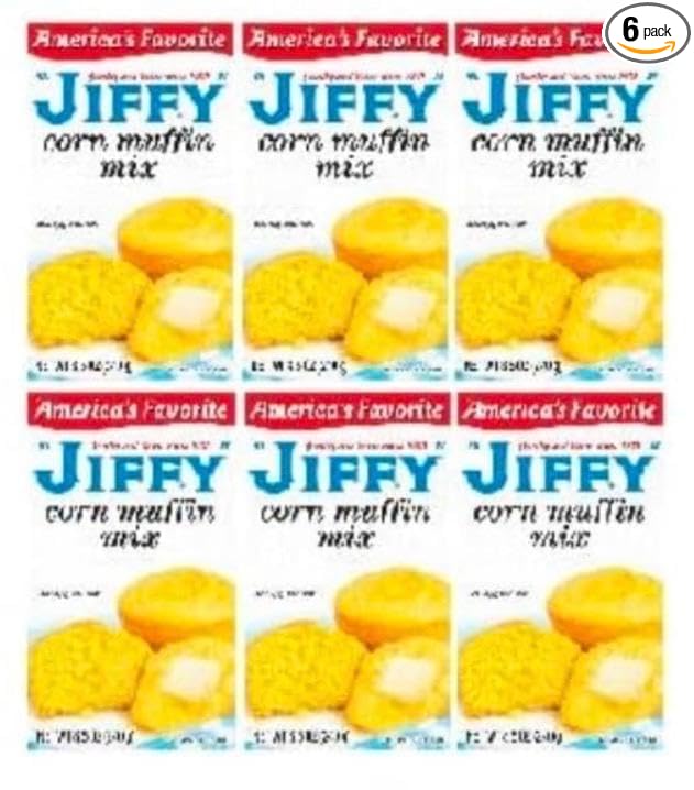 Corn Muffin Mix bakes into a delicious muffin or sweet cornbread (Pack Of 6 Boxes) 8.5 oz