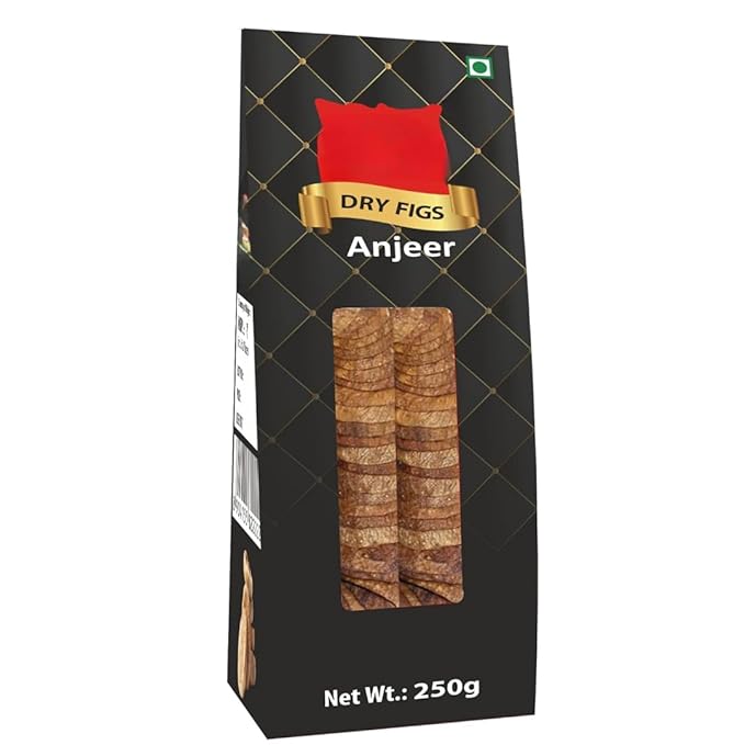 DRY FIGS 100% Natural Premium AnjeerHygienically packed Zero trans fat Rich Source of Vitamins Dietary Fiber -250 gm