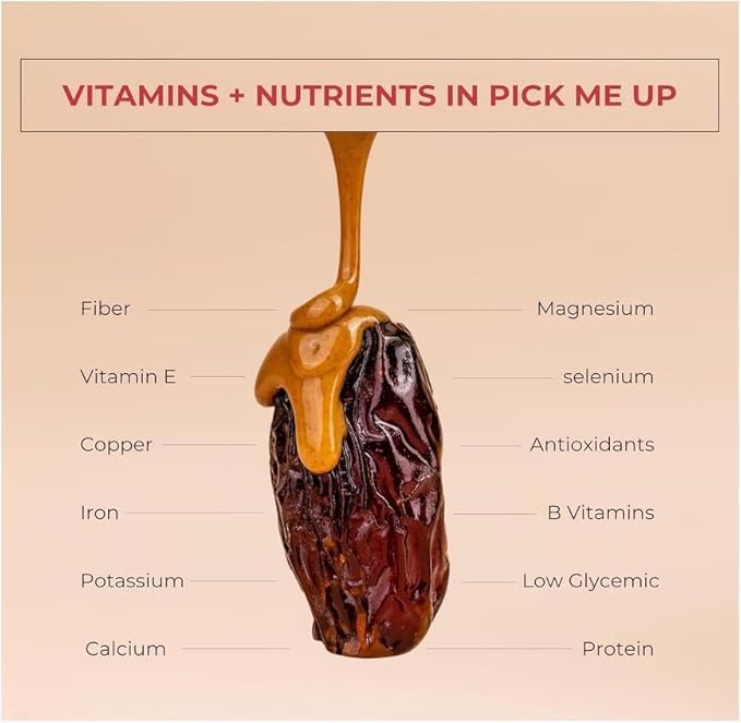 Pick Me Up Snacks – Organic Medjool Dates Pitted and Filled with Creamy Pistachio Butter – 4 Dates per 2.4 oz Pack – Vegan Gluten-Free No Added Sugar – Healthy On-the-Go Energy Snack – Pack of 10 p