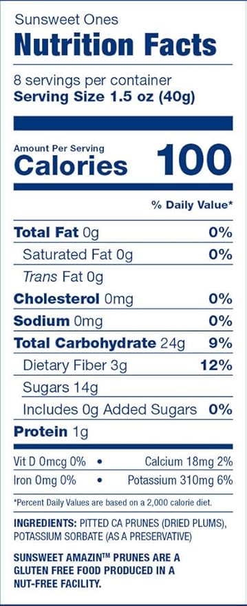 Gold Label Ones Super Select California Individually Wrapped Prunes 12 oz bag (Pack of 2)