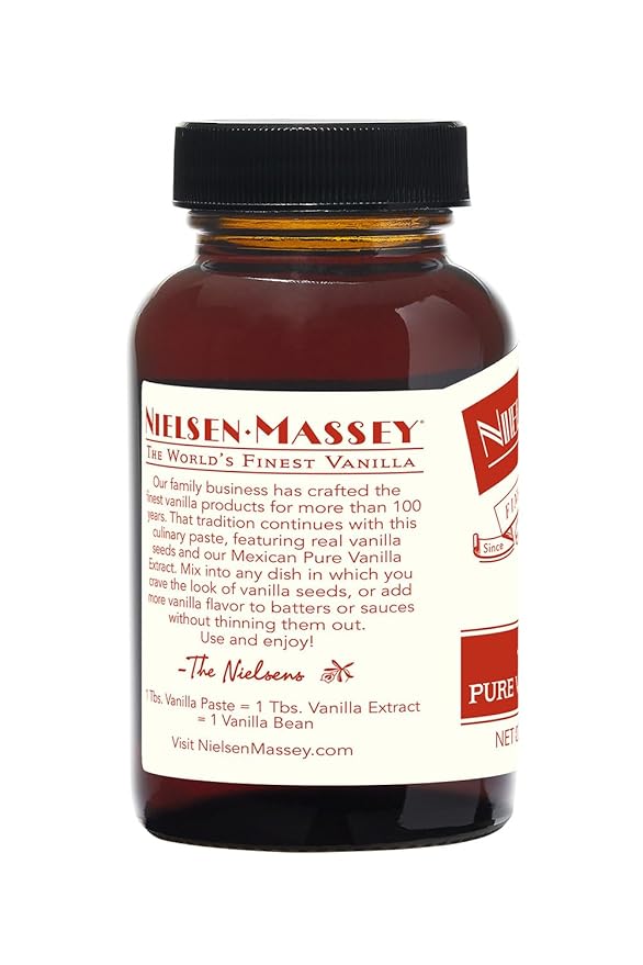 Nielsen-Massey Mexican Pure Vanilla Bean Paste for Baking and Cooking 4 Ounce Bottle