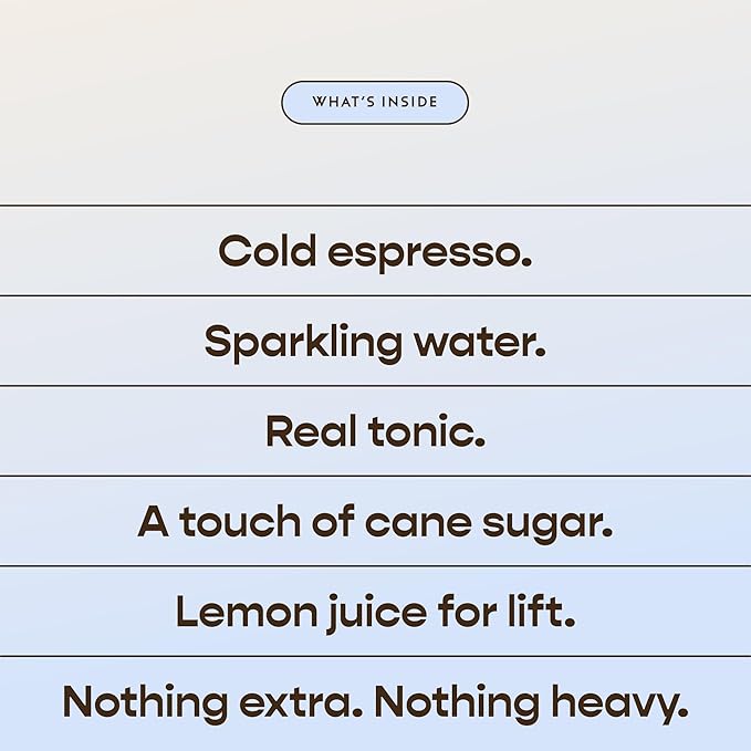 Spritzi Original - Sparkling Espresso Tonic - 75mg Caffeine 45 Cal Fair Trade Coffee Naturally Sweetened Refreshing Energy Alternative - Canned Coffee Drinks (12 Fl Oz x 12 Pack)