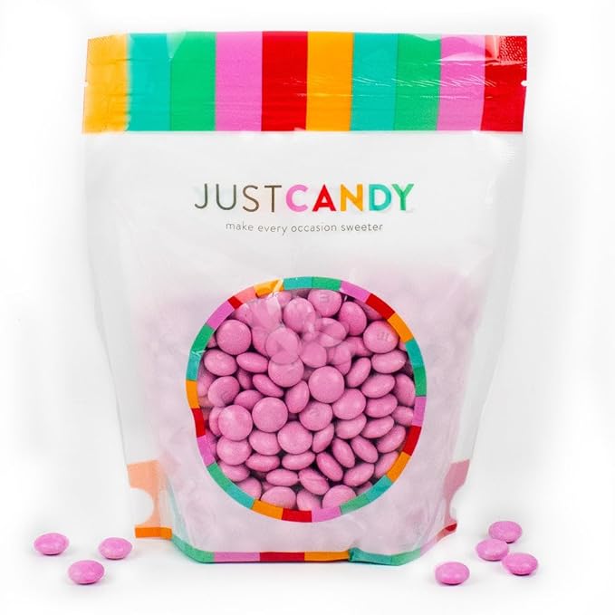 375pcs Pink Milk Chocolate Coated Bulk Candy (12oz 375pcs) Baby Shower Bridal Shower Birthday Wedding Party Favors