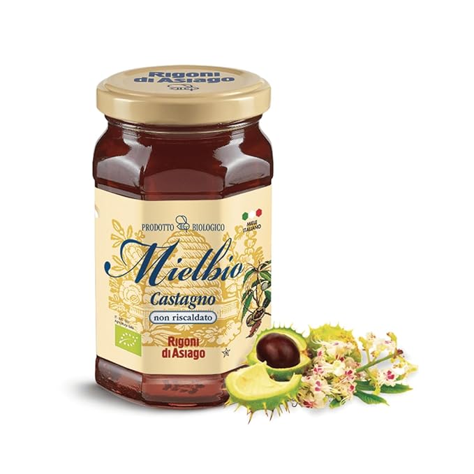 Rigoni di Asiago Organic Italian Raw Mielbio Forest Raw Honey 10.58 Oz (Pack of 6)