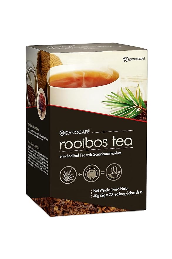Tea Bags with Ganoderma Lucidum – Herbal Caffeine-Free Drink – 20 Count – Great for Daily Use – Serve Hot or Cold