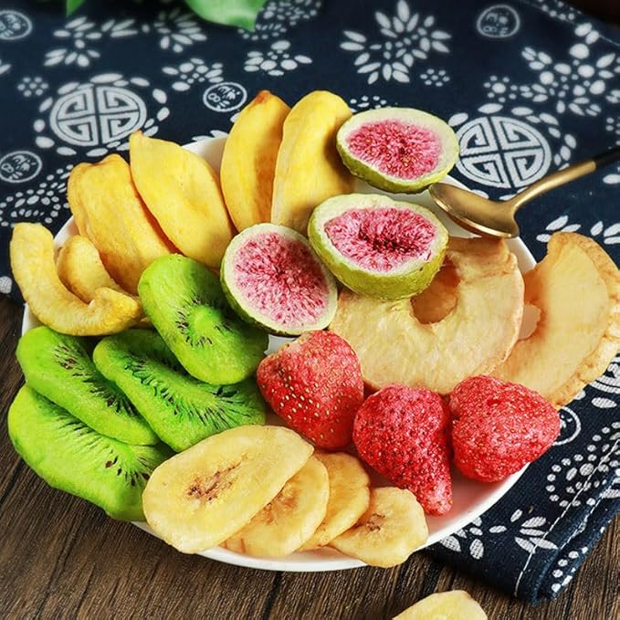 7 kinds of fruit chips (255g/ bag) assorted dried fruitsstrawberry and peach dried fruitsvegetable snacksdelicious snack giftspreserved fruitsChinese healthy snacksinstant food (2bags)