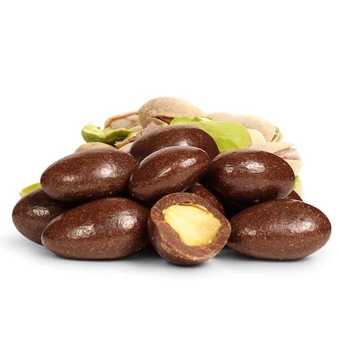 Milk Chocolate Covered Pistachios by It's Delish 5 lbs Bulk Bag | Milk Chocolate Coated Dipped Candy Nuts Bulk Pistachio Chocolates Sweet &amp Crunchy Nut Snack | Kosher Dairy