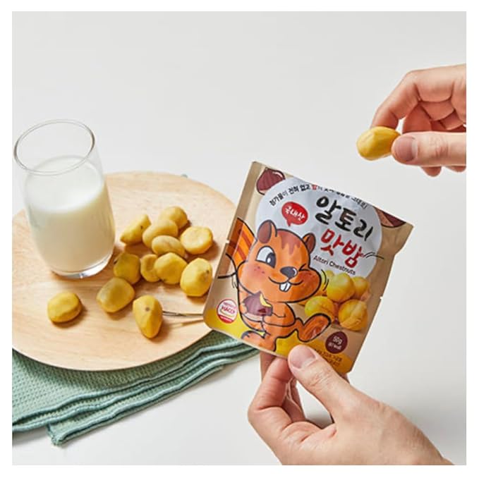Chestnut Snack Peeled Chestnuts 50 g (1.76 oz) × 5 Packs | Single-Serve Pouches | No Shells No Prep | Great for snacking rice &amp baking