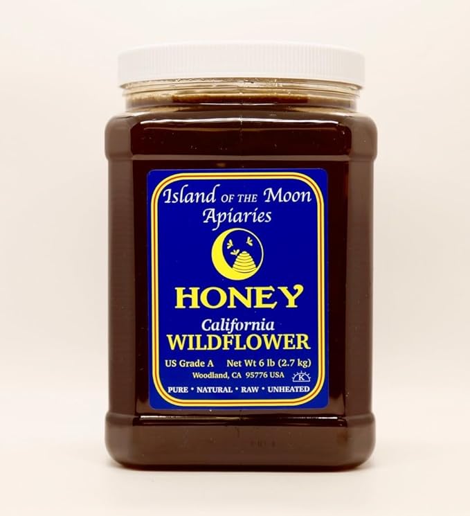 Island Of The Moon California Wildflower Honey 6 lb All-Natural Organic Sustainably Farmed