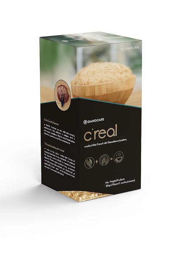 Excel Creal Spirulina Oatmeal Sachets – Instant Oat &amp Blend with Ganoderma – 15 × 30 g Single-Serve Cups – Fiber‑Rich Protein‑Powered Breakfast