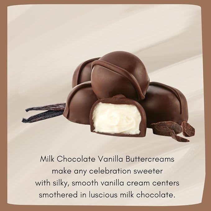 Premium Chocolates 16 Oz. Gift Box Great for Christmas Gifts &amp Holiday Entertaining (Vanilla Buttercreams)