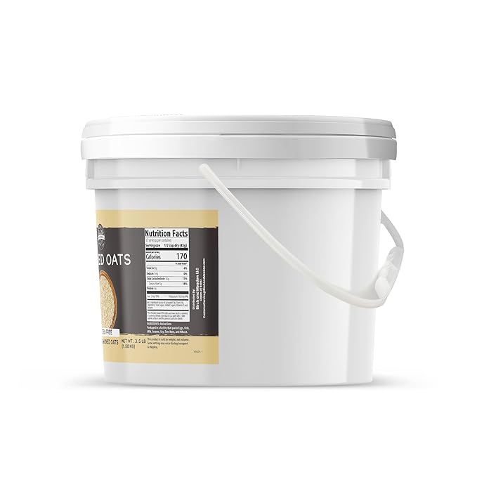 Birch &amp Meadow 1 Gallon of Gluten-Free Rolled Oats Food Storage Old-Fashioned Oats