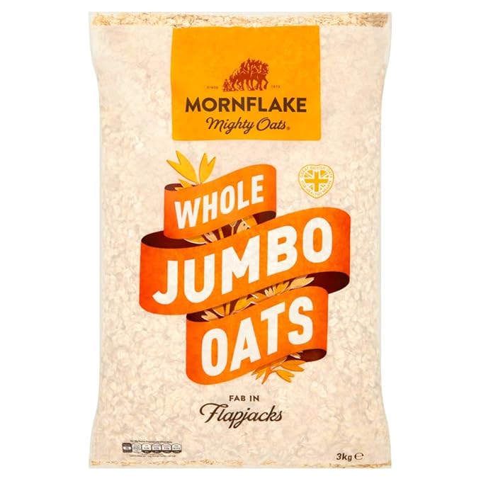 Mornflake Jumbo Oats 4x 3kg 100% Wholegrain Rolled Oats All Natural Ingredients High In Fibre. Perfect For Breakfast Porridge Oats Overnight Oats &amp Flapjacks. Suitable For Vegan Diet