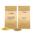 Pure Original Ingredients Oat Groats &amp Hulled Millet Bundle (3lb) Nutritional Breakfast Versatile Grains