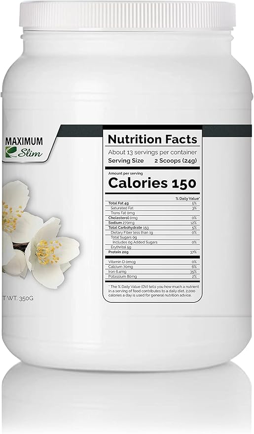 Maximum Slim Organic Protein Shake - Creamy Vanilla Bean Flavor